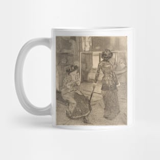 Mary Cassatt at the Louvre by Edgar Degas Mug